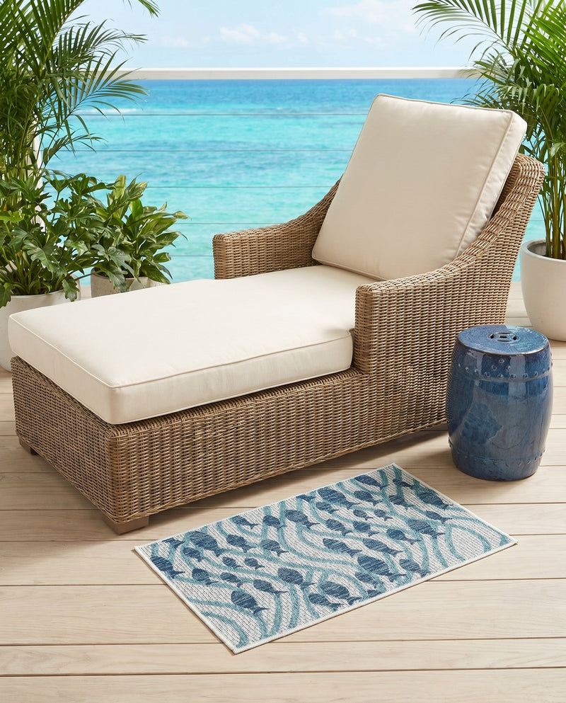 Seaside Haven Rugs Collection Area Rug -  Harbor Rectangle Blue  lifestyle 21