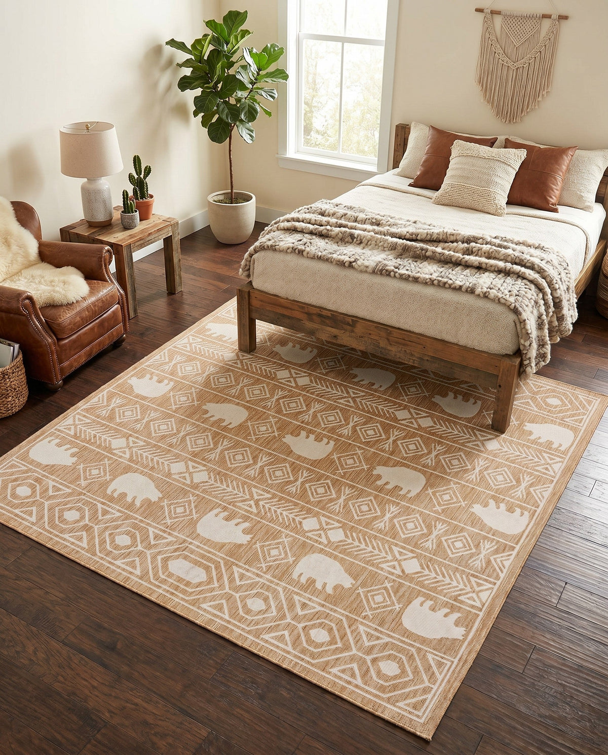 Mesa Oasis Rugs Collection Area Rug - Sundown Square Taupe  lifestyle 151