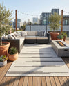 Urban Terrace Collection Area Rug -  Brooklyn Rectangle White and Black  lifestyle 34