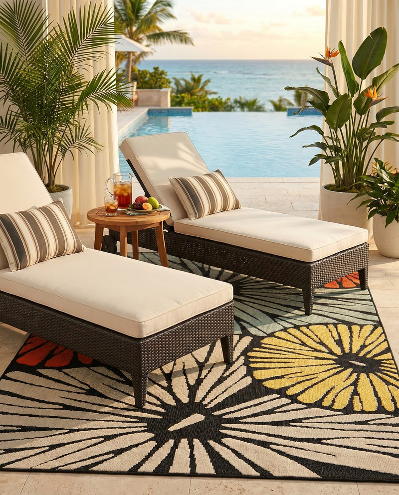 Outdoor Marrakesh Collection Area Rug -  Tetouan Rectangle Multi  lifestyle 18
