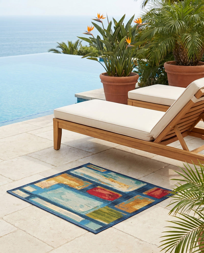 Urban Terrace Collection Area Rug -  Portico Rectangle Multi  lifestyle 19