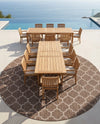 Savannah Pergola Collection Area Rug - Arbor (Brown) Round Brown  lifestyle 51
