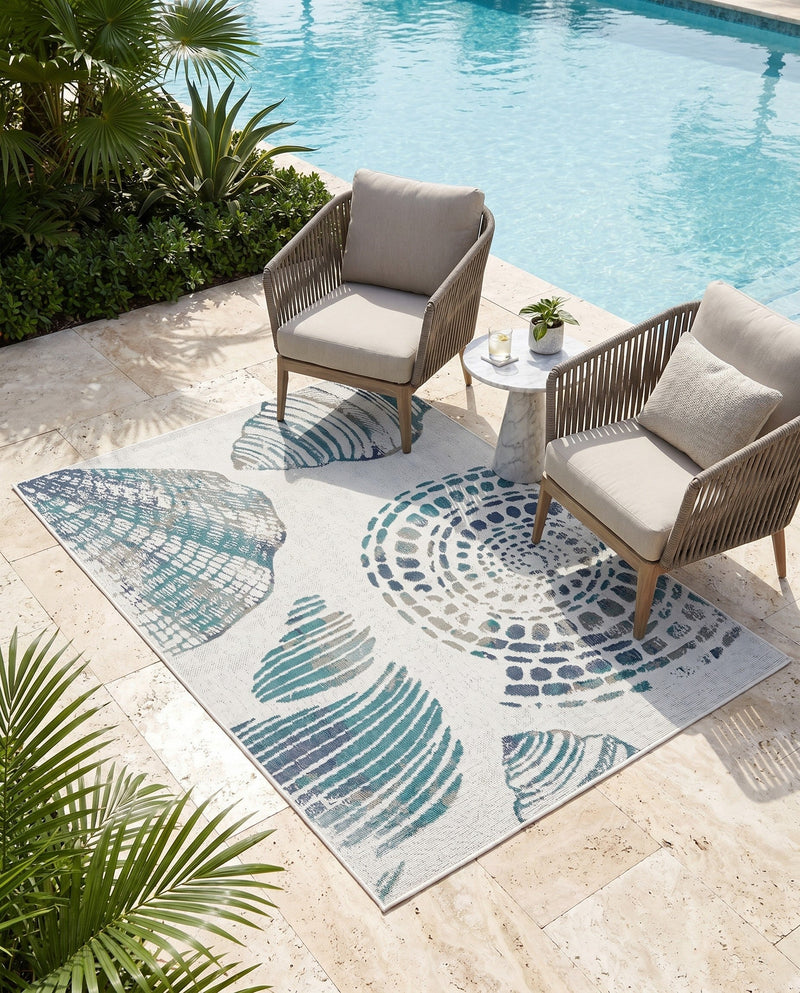 Seaside Haven Rugs Collection Area Rug -  Saltwater Rectangle Ivory  lifestyle 33