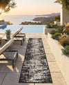 Urban Terrace Collection Area Rug -  Midtown Runner Black and White  lifestyle 84