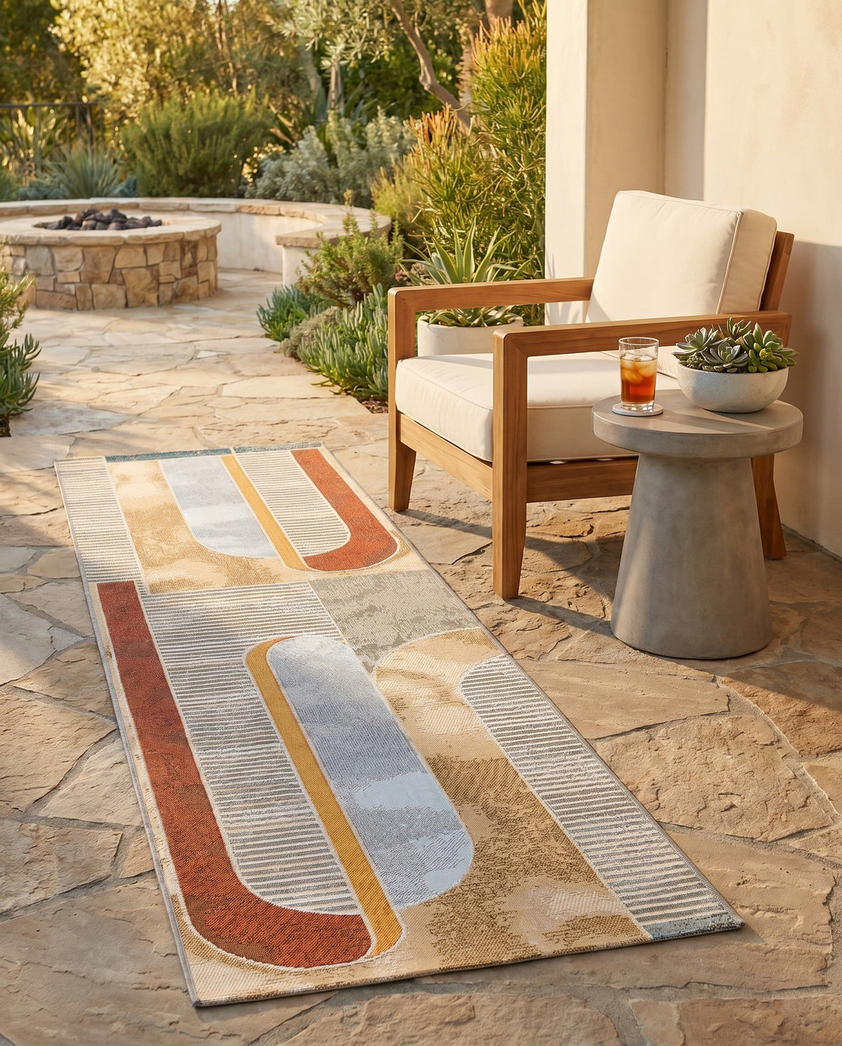 Urban Terrace Collection Area Rug -  Deck Runner Multi  lifestyle 88