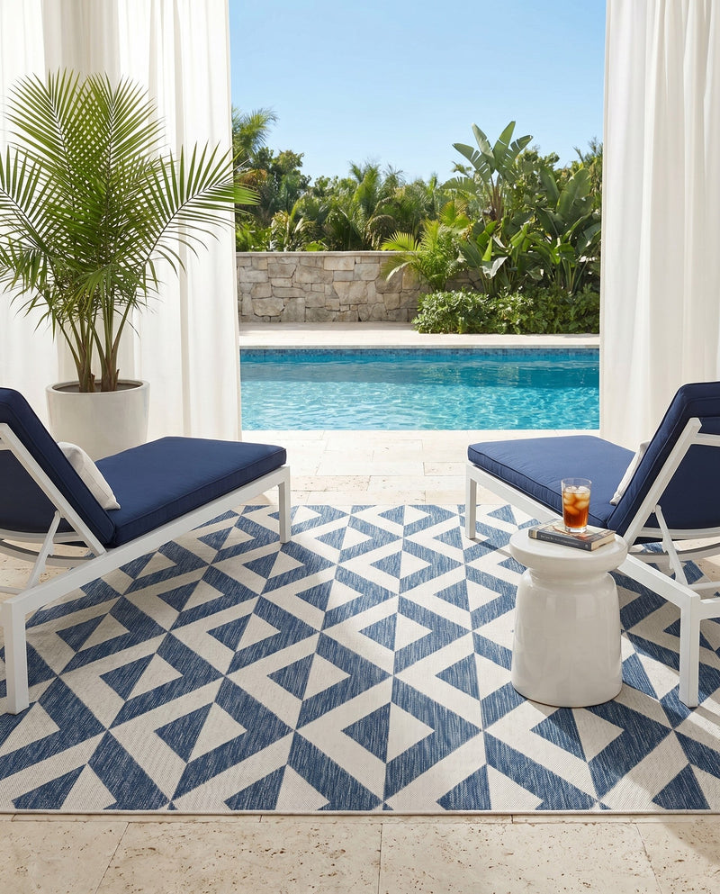 Urban Oasis Rugs Collection Area Rug -  Highrise (Blue) Square Blue  lifestyle 20