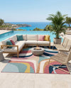 Urban Terrace Collection Area Rug - Venice Rectangle Multi  lifestyle 28