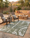 Desert Nomad Terrace Collection Area Rug - Sahara (Green) Rectangle Green  lifestyle 15