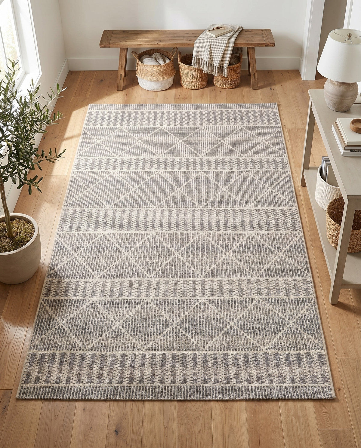 Savannah Pergola Collection Area Rug -  Glade Rectangle Gray  lifestyle 43