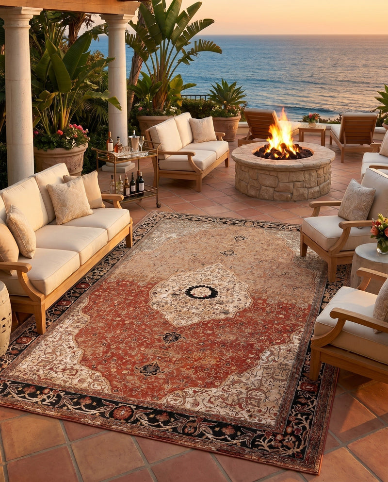 Patio Heritage Collection Area Rug -  Gazebo Rectangle Multi  lifestyle 10