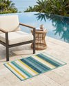 Terrace Fringe Collection Area Rug -  Veranda Rectangle Multi  lifestyle 25