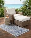 Patio Heritage Collection Area Rug - Savannah (Blue) Rectangle Blue  lifestyle 42