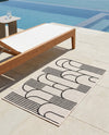 Urban Terrace Collection Area Rug -  Greenwich Rectangle White and Black  lifestyle 18