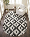 Urban Oasis Rugs Collection Area Rug -  Highrise (Charcoal Gray) Oval Charcoal Gray  lifestyle 85