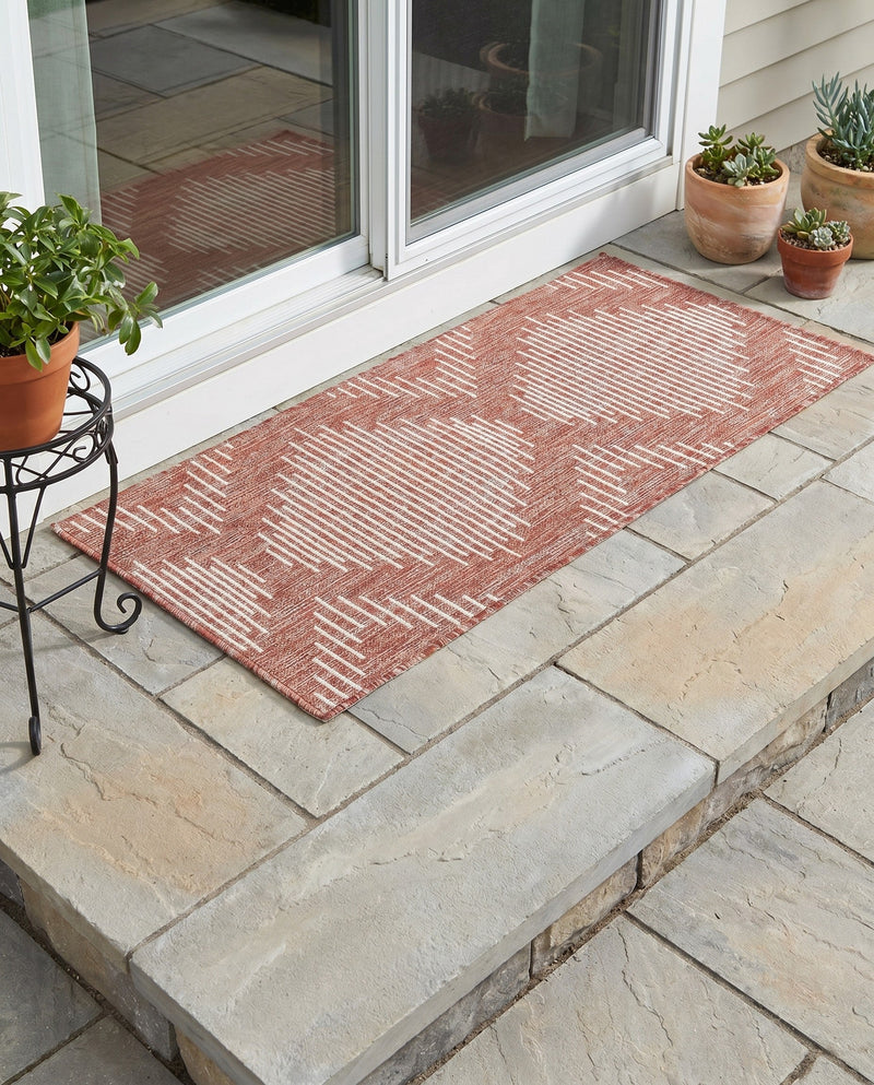 Urban Terrace Collection Area Rug -  Chelsea (Rust Red) Runner Rust Red  lifestyle 76