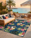 Seaside Blooms Collection Area Rug -  Leaf Rectangle Multi  lifestyle 20