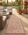 Patio Heritage Collection Area Rug -  Augusta (Rust Red) Runner Rust Red  lifestyle 71