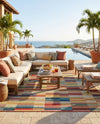 Coastal Terrace Collection Area Rug -  Harbor Rectangle Multi  lifestyle 14