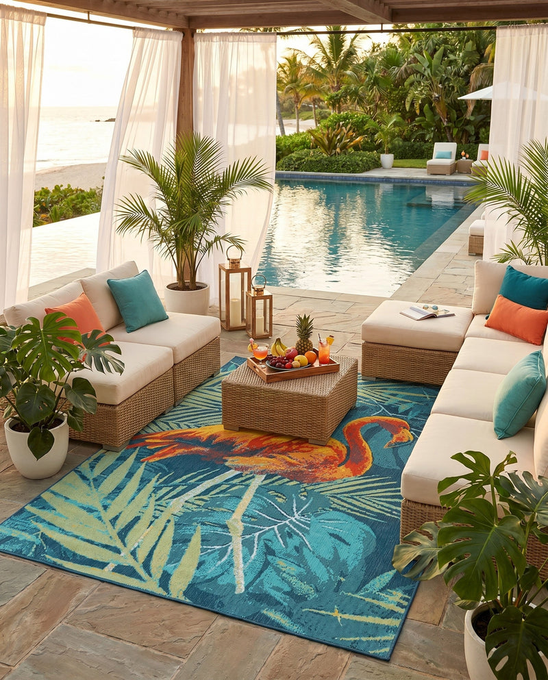 Seaside Haven Rugs Collection Area Rug -  Tidepool Rectangle Multi  lifestyle 15
