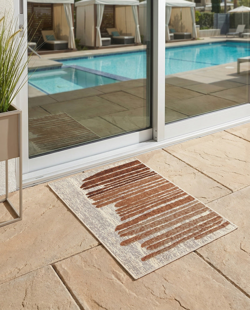 Urban Terrace Collection Area Rug -  Balcony Rectangle Beige Brown  lifestyle 19