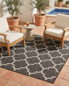 Savannah Pergola Collection Area Rug - Arbor (Black) Square Black  lifestyle 87