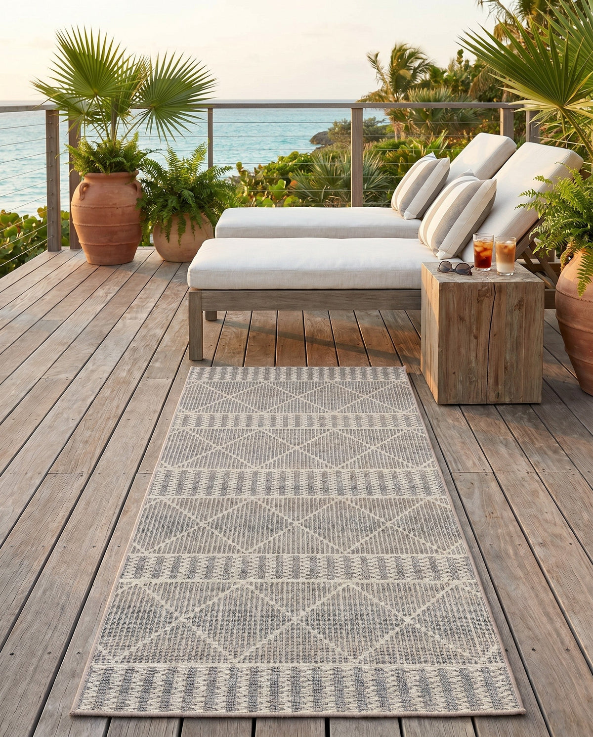 Savannah Pergola Collection Area Rug -  Glade Runner Gray  lifestyle 184