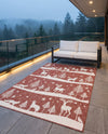 Garden Festivity Collection Area Rug - Evergreen Rectangle Red  lifestyle 27
