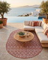 Savannah Pergola Collection Area Rug -  Pergola (Rust Red) Oval Rust Red  lifestyle 71