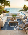 Seaside Haven Rugs Collection Area Rug - Harbor Square Navy Blue  lifestyle 34