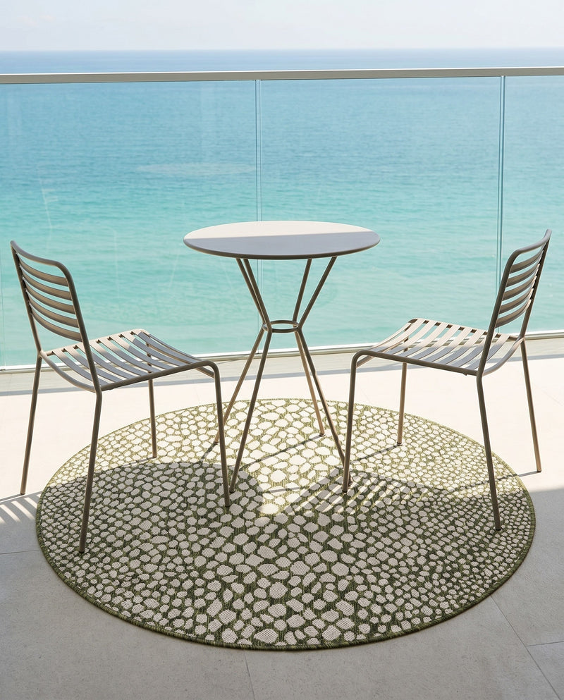 Urban Oasis Rugs Collection Area Rug -  Terrace (Green) Round Green  lifestyle 22