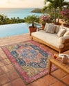 Patio Heritage Collection Area Rug -  Sanctuary Rectangle Multi  lifestyle 40