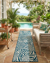 Savannah Escape Collection Area Rug -  Masai Runner Navy Blue and Ivory  lifestyle 73