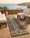 Urban Terrace Collection Area Rug -  Loft Runner Charcoal  lifestyle 43