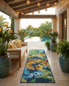 Seaside Blooms Collection Area Rug -  Grove Runner Multi  lifestyle 71