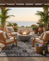 Patio Heritage Collection Area Rug - Savannah (Charcoal Gray) Rectangle Charcoal Gray  lifestyle 15