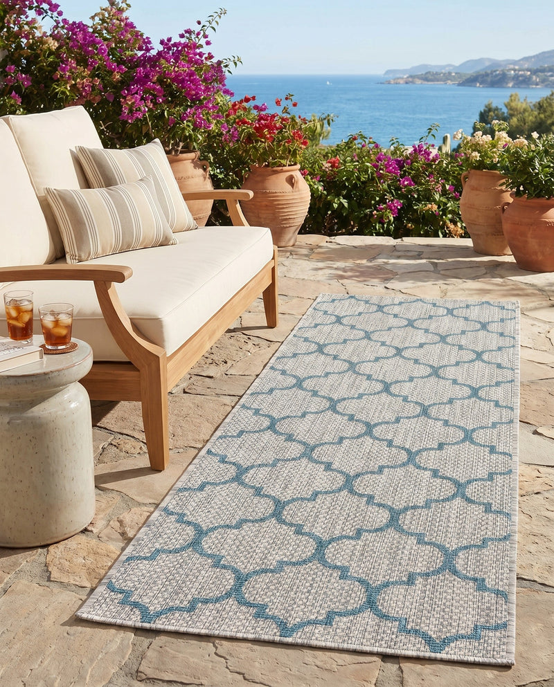 Savannah Pergola Collection Area Rug - Arbor (Gray) Runner Gray  lifestyle 41