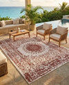 Patio Heritage Collection Area Rug -  Lafayette (Rust Red) Rectangle Rust Red  lifestyle 15