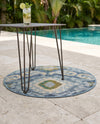 Urban Terrace Collection Area Rug -  Vista Round Blue  lifestyle 39