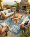 Urban Oasis Rugs Collection Area Rug -  Penthouse (Teal) Rectangle Teal  lifestyle 12