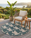 Seaside Haven Rugs Collection Area Rug -  Pelican Round Stone Blue  lifestyle 65