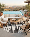 Urban Terrace Collection Area Rug -  Riverside Round Black and White  lifestyle 65