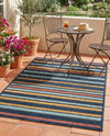 Caribbean Terrace Collection Area Rug -  Martinique Rectangle Charcoal  lifestyle 9