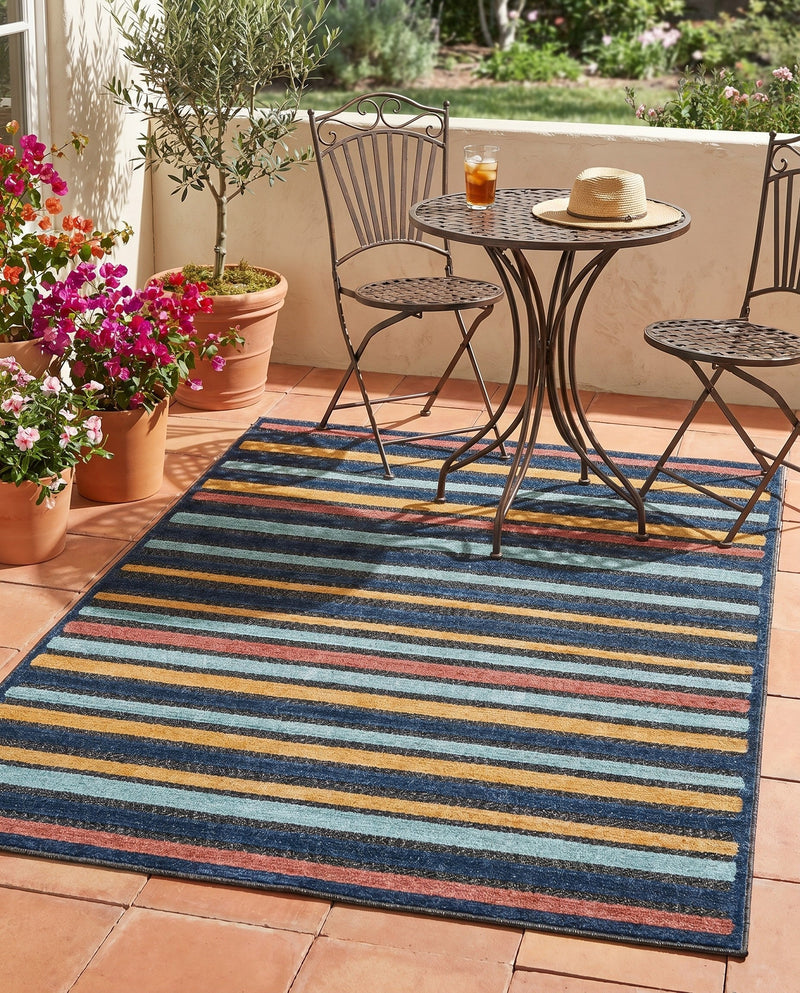 Caribbean Terrace Collection Area Rug -  Martinique Rectangle Charcoal  lifestyle 9