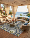 Urban Terrace Collection Area Rug -  Vista Rectangle Blue  lifestyle 14