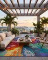 Urban Terrace Collection Area Rug -  Laneway Rectangle Multi  lifestyle 53