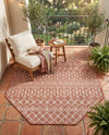 Savannah Pergola Collection Area Rug -  Pergola (Rust Red) Octagon Rust Red  lifestyle 83
