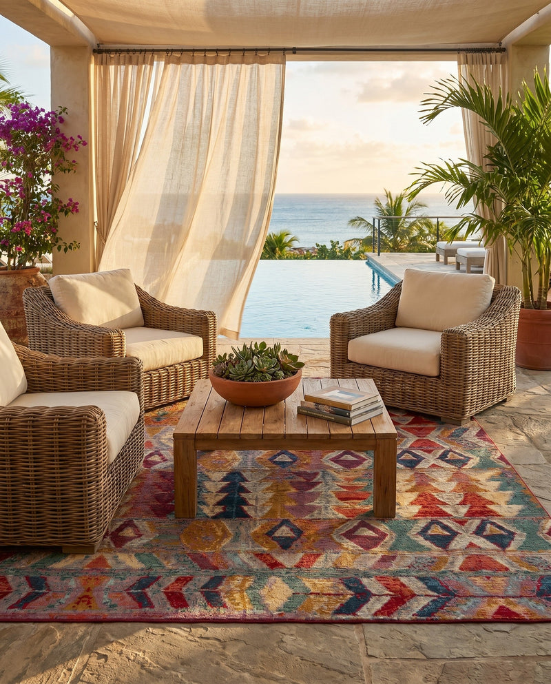 Urban Terrace Collection Area Rug -  Arcade Rectangle Multi  lifestyle 52