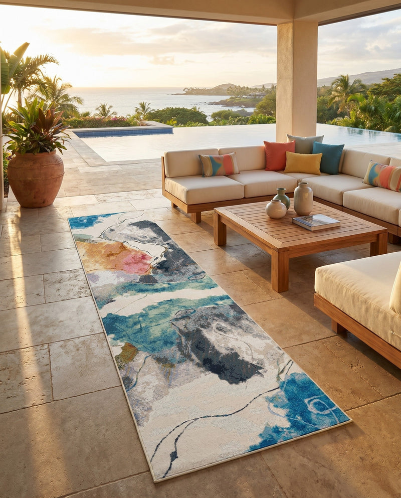 Urban Terrace Collection Area Rug -  Arbor Runner Multi  lifestyle 40