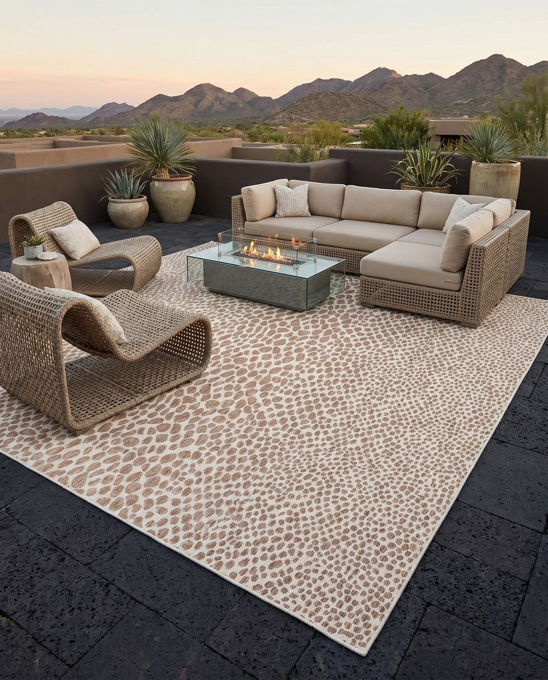 Urban Oasis Rugs Collection Area Rug -  Terrace (Dark Beige) Square Dark Beige  lifestyle 74
