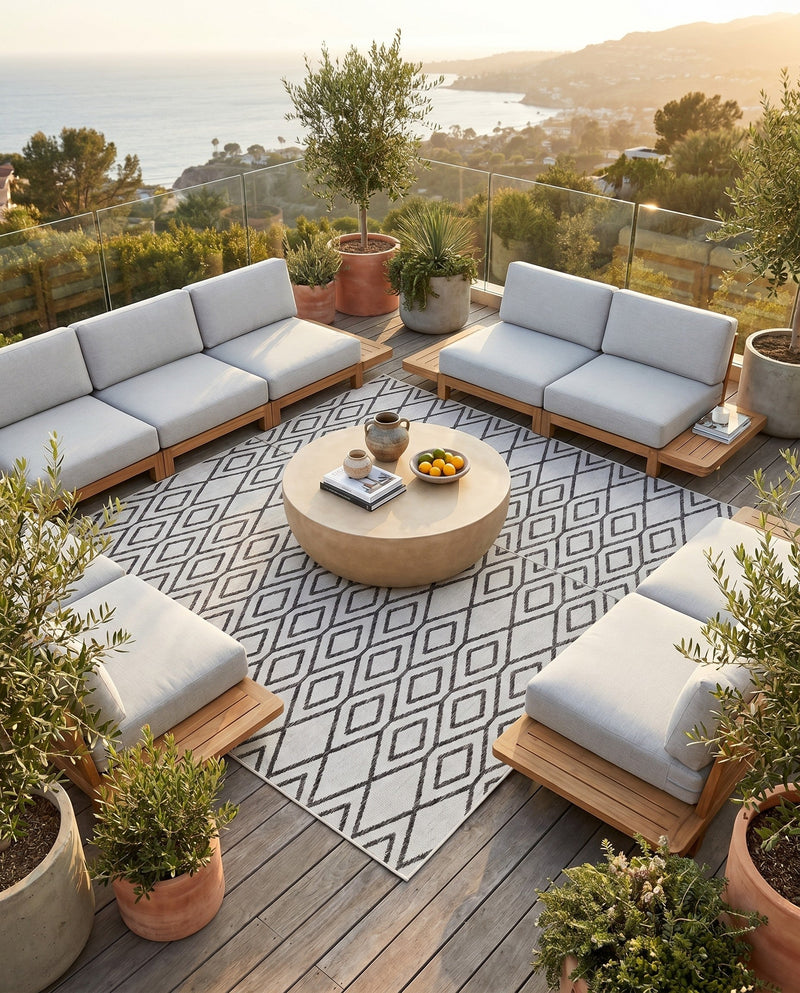 Urban Oasis Rugs Collection Area Rug -  Boulevard (Ivory) Square Ivory  lifestyle 21